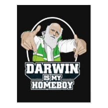 Darwin est mon Homeboy (polychrome) Carte Postale