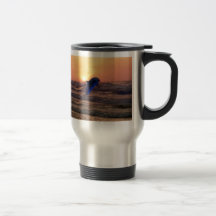 Dauphin au coucher du soleil tasses