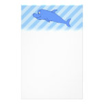 Dauphin bleu papier à lettre personnalisable