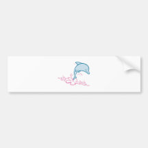 Dauphin de fleur autocollant pour voiture
