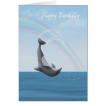Dauphin de joyeux anniversaire cartes de vœux