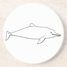 Dauphin - logo de marsouin (schéma) dessous de verre