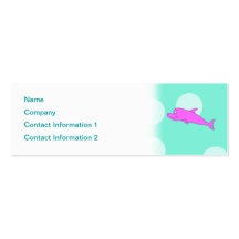 Dauphin rose lumineux cartes de visite professionnelles