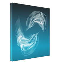 Dauphins abstraits à la toile enveloppée par jeu toiles tendues