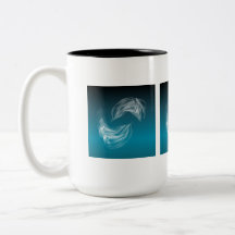 Dauphins abstraits au jeu mugs
