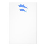 Dauphins dans le bleu papier à lettre personnalisé
