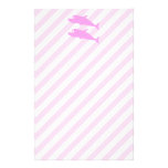 Dauphins roses papier à lettre personnalisé