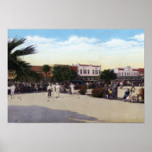 Daytona Beach la Floride jouant la boule de Bocce Posters