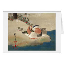 ） de 部分 de （de 雪中鳥図, oiseaux de 抱一 dans la neige ( carte de vœux