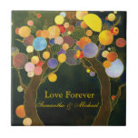 De "amour cadeau d'anniversaire de mariage d'arbre carreaux