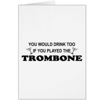 De boissons trombone trop - carte de vœux