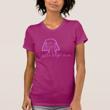 De Cogito T-shirt pourpre rose de pensée de fille 