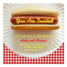 De cuisinier invitation - hot-dog d'un plat