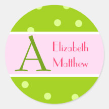 De dernier de personnaliser autocollant rose vert 