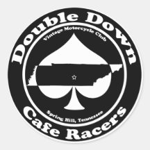 De double autocollant de coureurs de café vers le 