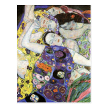 ~ de Gustav Klimt la Vierge Carte Postale