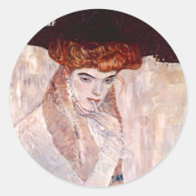 ~ de Gustav Klimt le chapeau noir 1910 Adhésifs