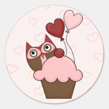 De hibou amour toujours vous. adhésifs ronds