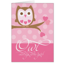 De hibou amour toujours vous carte de vœux