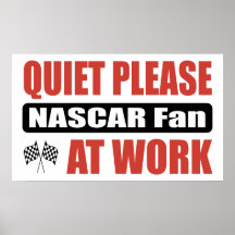 De la tranquillité fan svp NASCAR au travail Affiches