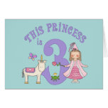 De licorne 3ème anniversaire invitation de princes carte de vœux