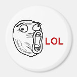De LOL de rire visage bruyant Meme de rage Aimant