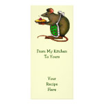 De ma cuisine : Souris tenant le tarte : Art Doubles Cartes