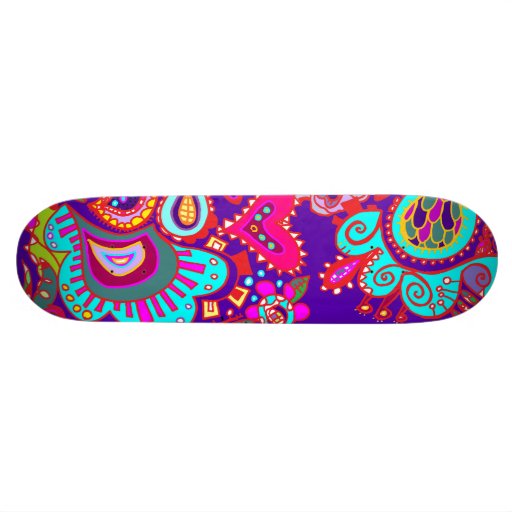 De Paisley PLANCHE À ROULETTES bleue folle tba ded