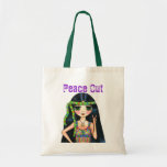 De paix signe de paix de clignotant hippie de fill sac de toile