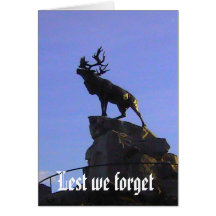 De peur que nous oubliions le mémorial de caribou cartes de vœux