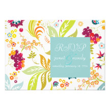 De PixDezines rétro floral/DIY couleur d'arrière - Cartons D'invitation