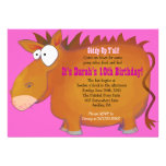 De PONEY invitation DODUE de fête d'anniversaire à