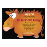 De PONEY invitation DODUE de fête d'anniversaire à