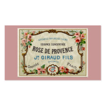 De Provance rose un parfum français Cartes De Visite Professionnelles