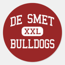 De Smet - bouledogues - haut - De Smet le Dakota d Autocollants