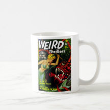 De tasse de café étrange de thrillers