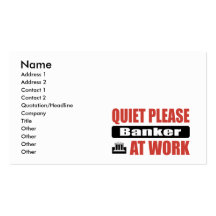 De tranquillité banquier svp au travail carte de visite