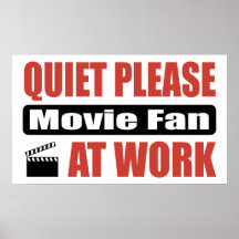 De tranquillité fan de cinéma svp au travail poster