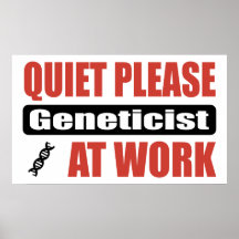 De tranquillité généticien svp au travail affiches