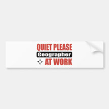 De tranquillité géographe svp au travail autocollant pour voiture