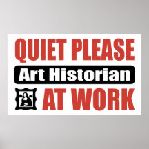 De tranquillité historien d'art svp au travail affiche