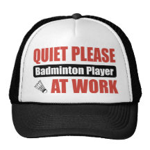 De tranquillité joueur de badminton svp au travail casquettes de camionneur