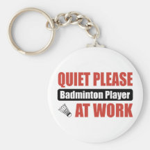 De tranquillité joueur de badminton svp au travail porte-clé