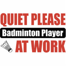 De tranquillité joueur de badminton svp au travail photo en découpe