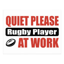 De tranquillité joueur de rugby svp au travail carte postale