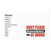 De tranquillité joueur svp au travail carte de visite