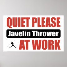De tranquillité lanceur de javelot svp au travail posters