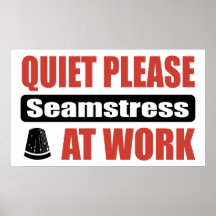 De tranquillité ouvrière couturière svp au travail poster