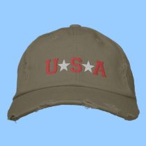 De vert blanc de KRW étoiles rouges des Etats-Unis casquettes brodées