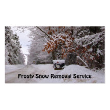 Déblaiement de neige modèles de cartes de visite